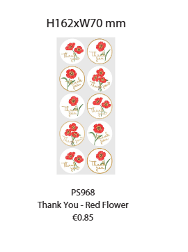 Seal Thank you Red Flower