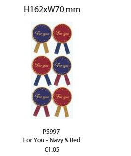 Ribbon Seal For you Navy and Red
