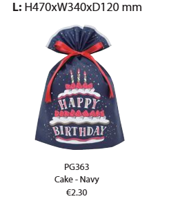 Birthday Bag Cake Navy Blue