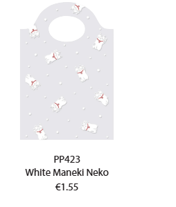 Gift Sharing Bag White Maneki Neko