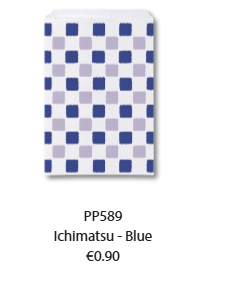 Flat Bag Ichimatsu Blue