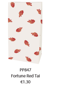 Square Bottom Bag Fortune Red Tai