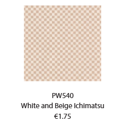 Indigo - Washi paper White and Beige Ichimatsu