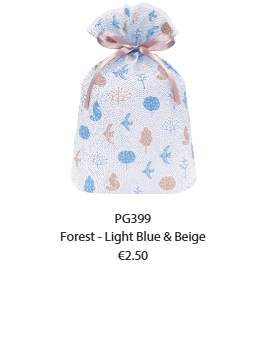 Gift Bag Forest Light Blue and Beige