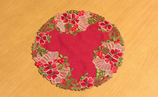 Ami-Brugge - Christmas - Doily Red