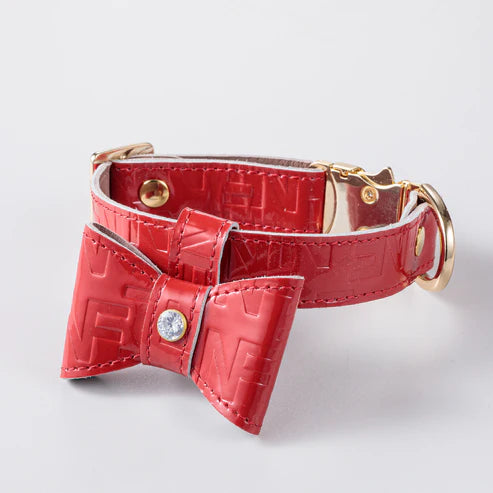 Collar Size L Jewelry Embossed-RED