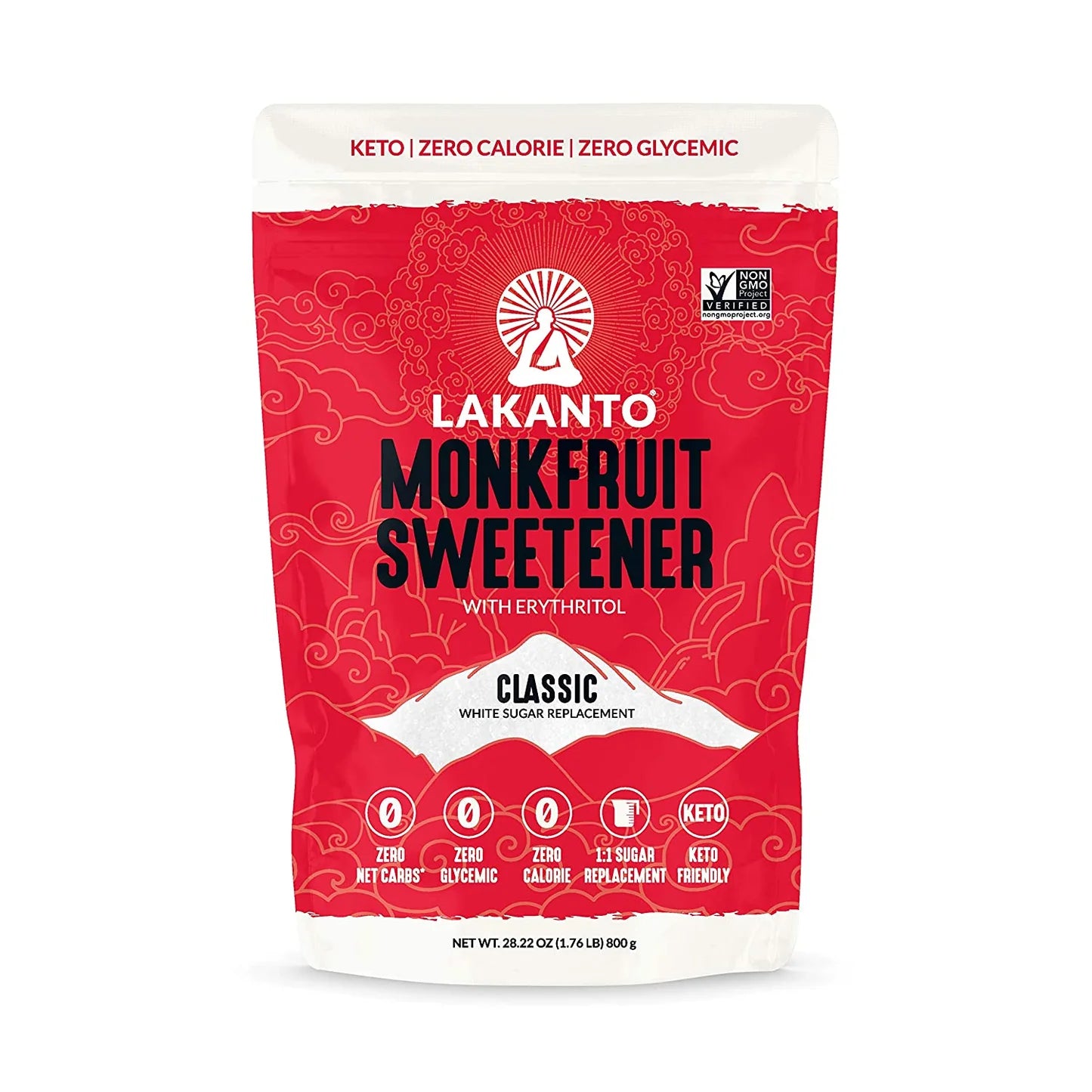 LAKANTO MONKFRUIT SWEETENER  CLASSIC 800GMS