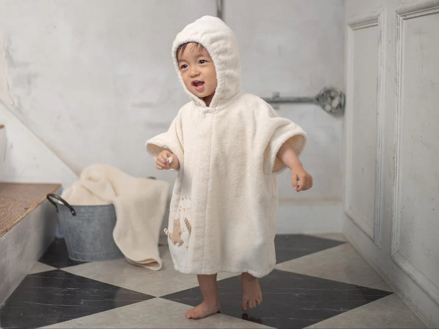 Bath Poncho / Parent and child cats